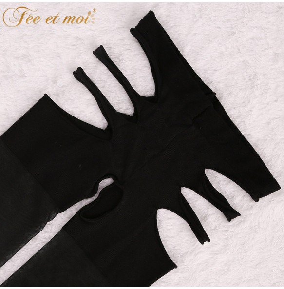 FEE ET MOI Sexy Open Hole Stockings (Black)